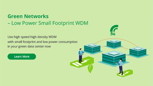 Green Networks – High-speed high-density WDM with small footprint and low power consumption
