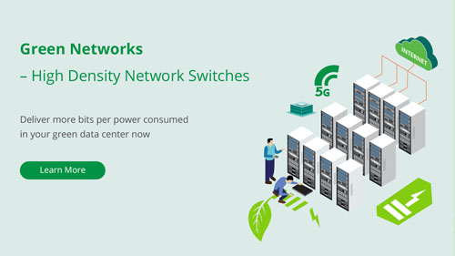 Green Networks – High density switches that deliver more bits per power consumed